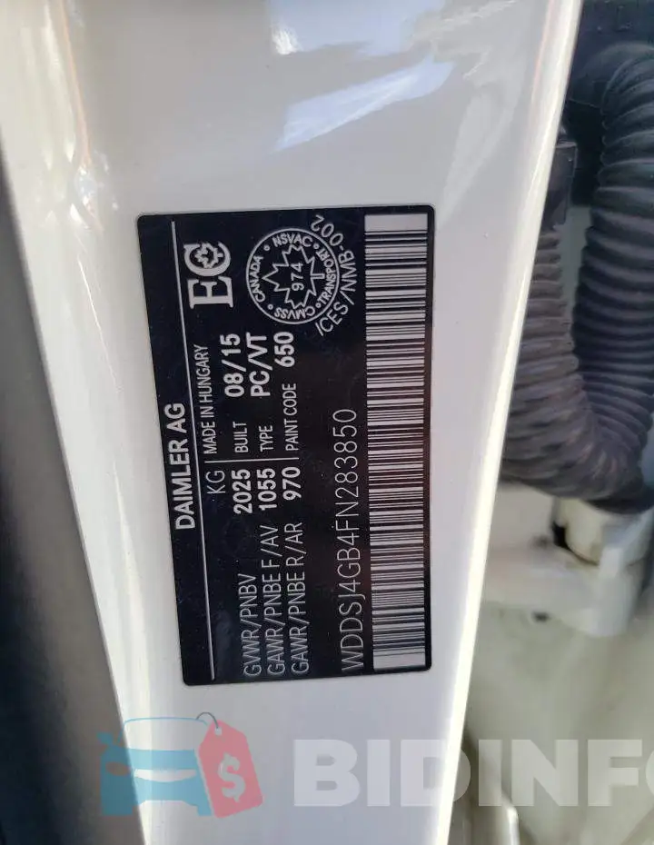 WDDSJ4GB4FN283850 Photo# 13