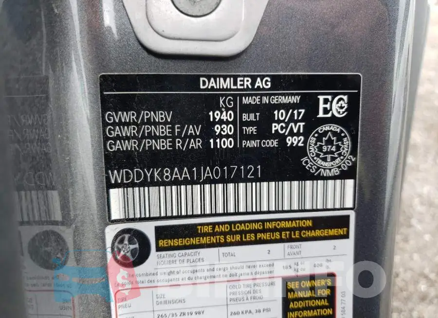WDDYK8AA1JA017121 Photo# 12