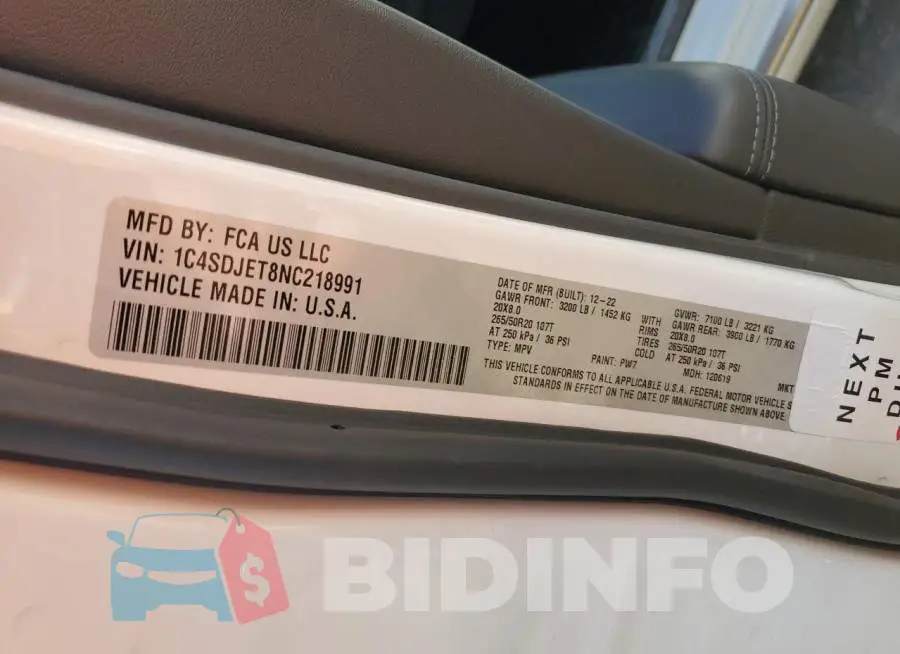 1C4SDJET8NC218991 Photo# 13