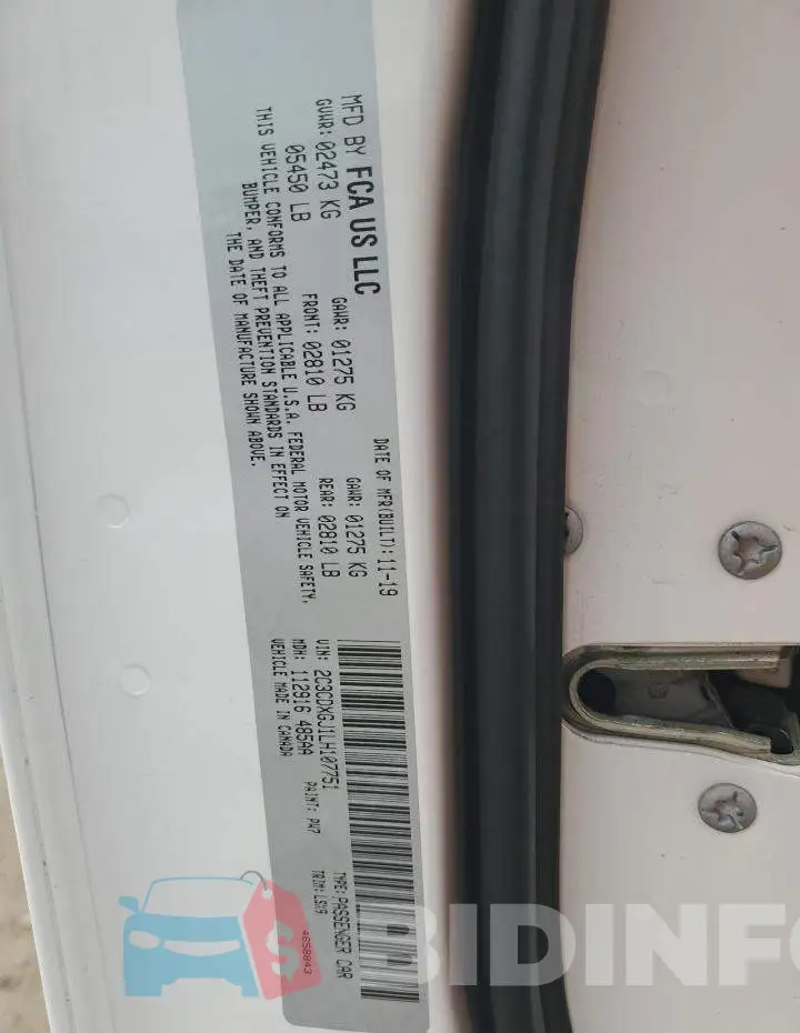 2C3CDXGJ1LH107751 Photo# 12
