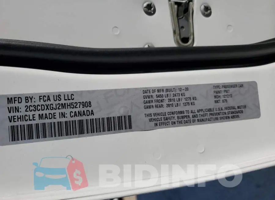 2C3CDXGJ2MH527908 Photo# 12