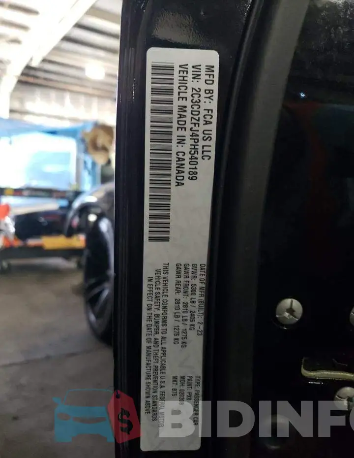 2C3CDZFJ4PH540189 Photo# 12