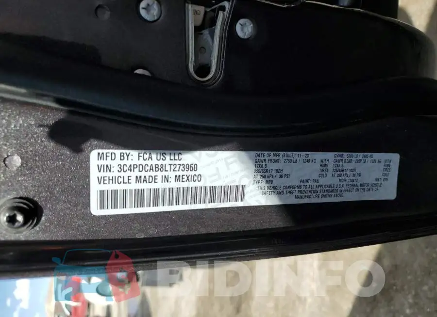 3C4PDCAB8LT273960 Photo# 13