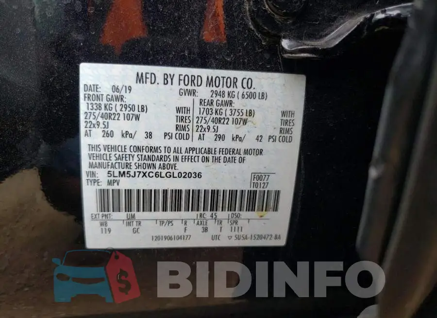 5LM5J7XC6LGL02036 Photo# 13