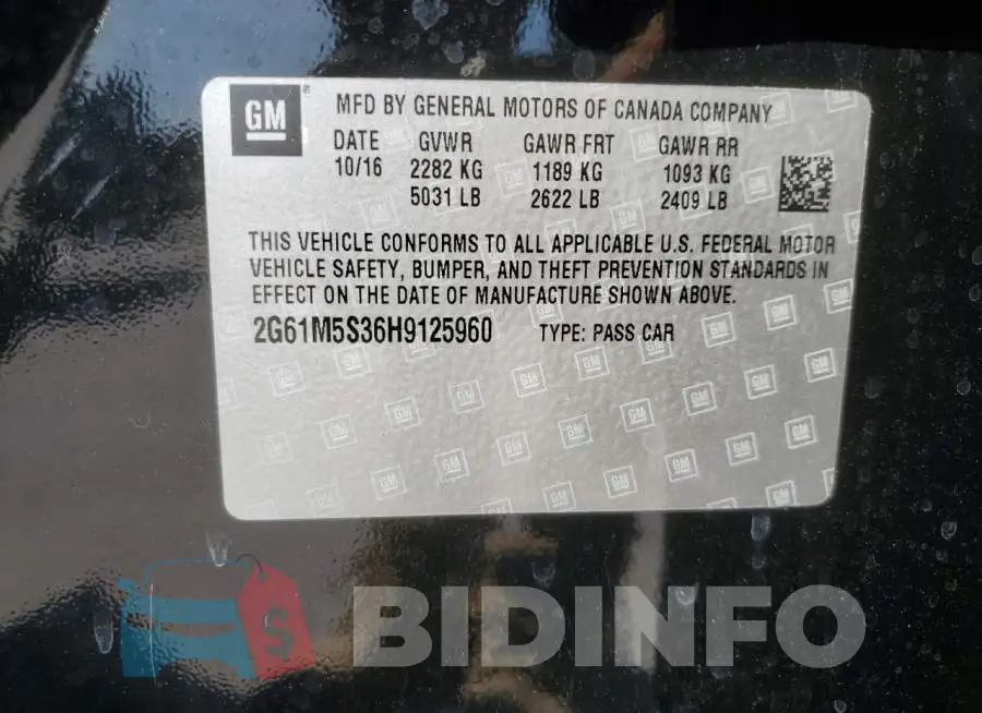 2G61M5S36H9125960 Photo# 12