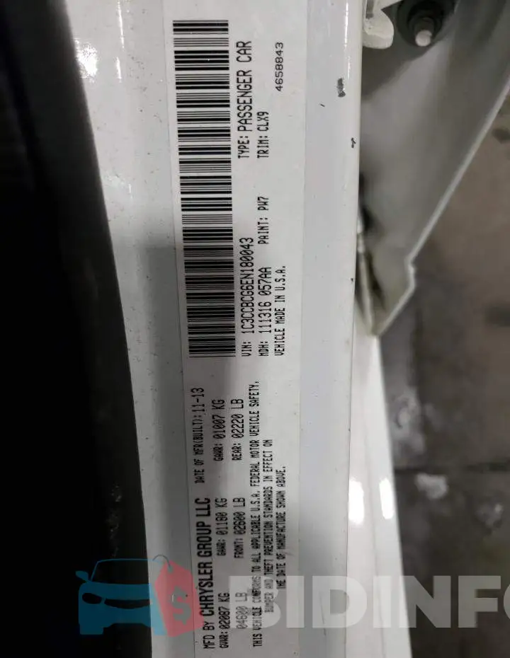 1C3CCBCG6EN180043 Photo# 13