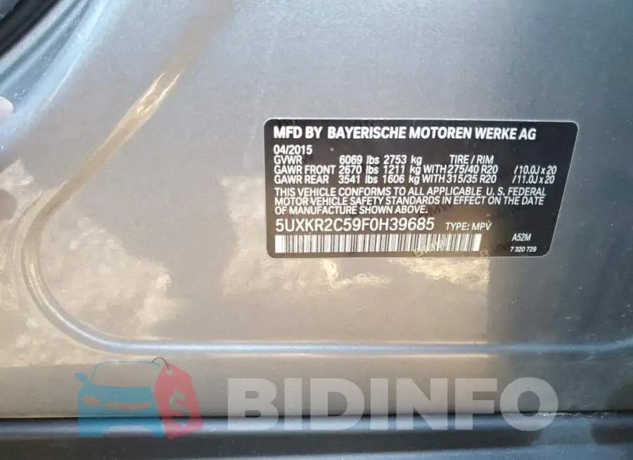 5UXKR2C59F0H39685 Photo# 13