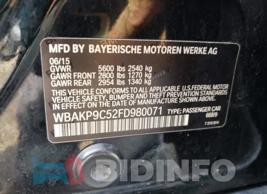 WBAKP9C52FD980071 Photo# 12