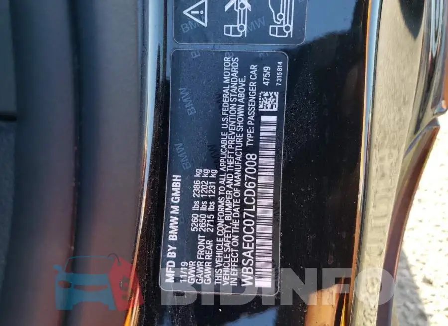 WBSAE0C07LCD67008 Photo# 12