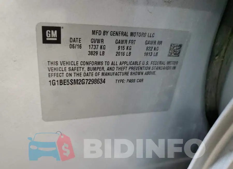 1G1BE5SM2G7298634 Photo# 12