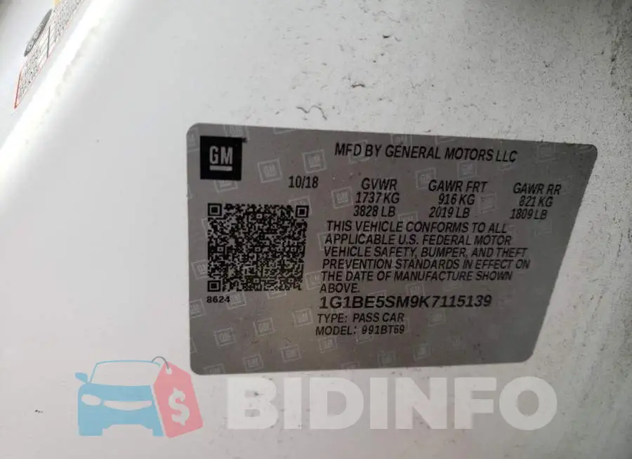 1G1BE5SM9K7115139 Photo# 13