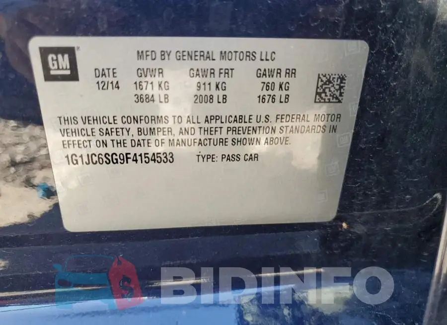 1G1JC6SG9F4154533 Photo# 12