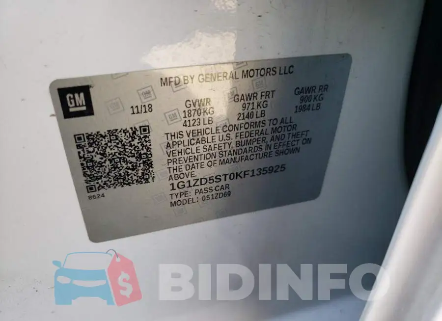 1G1ZD5ST0KF135925 Photo# 12
