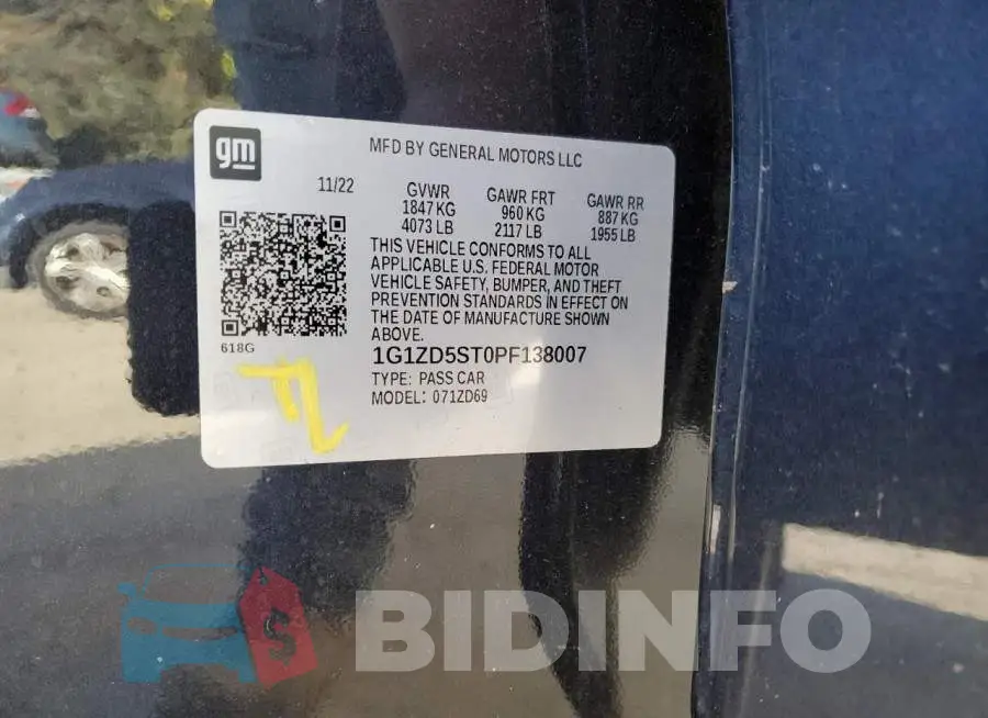 1G1ZD5ST0PF138007 Photo# 12