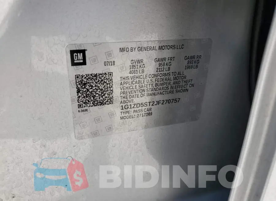 1G1ZD5ST2JF270757 Photo# 12