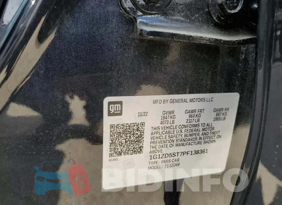 1G1ZD5ST7PF138361 Photo# 12