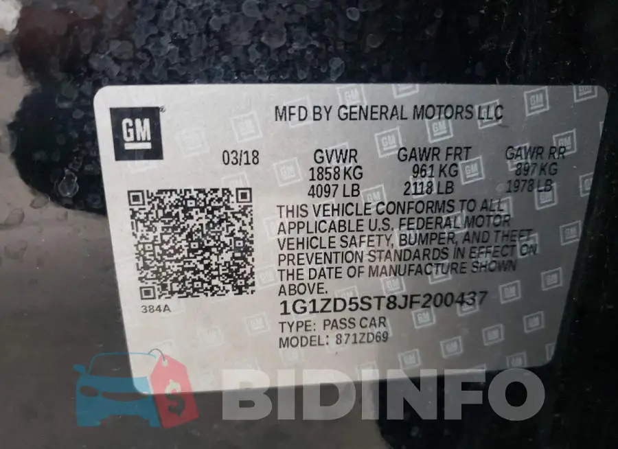 1G1ZD5ST8JF200437 Photo# 12