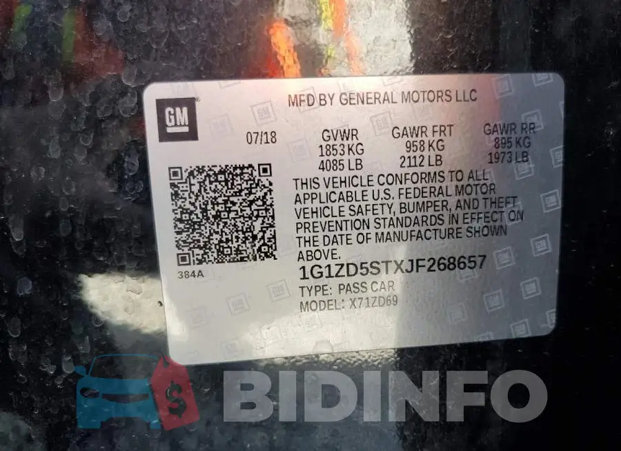 1G1ZD5STXJF268657 Photo# 12