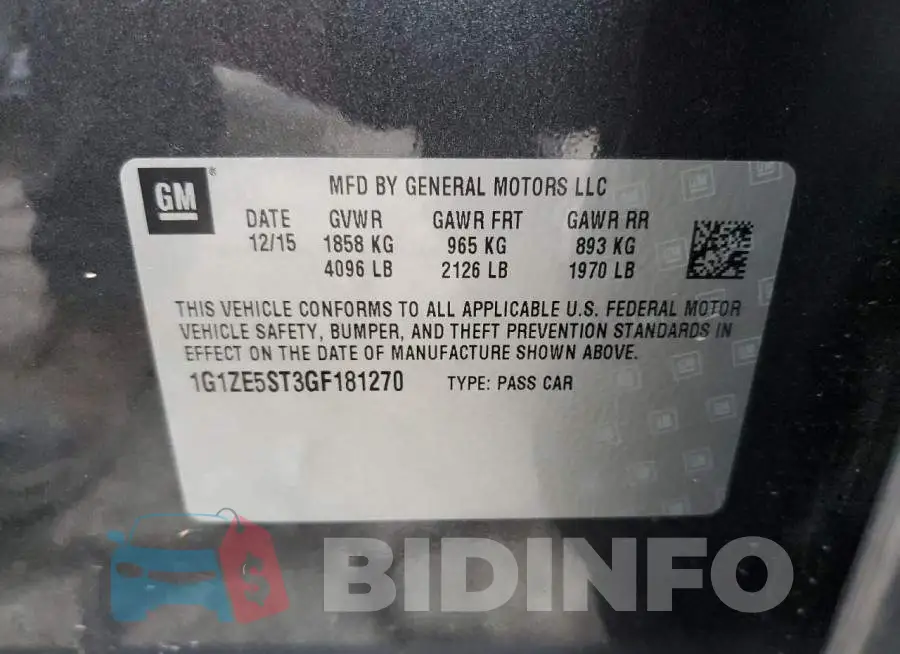 1G1ZE5ST3GF181270 Photo# 12