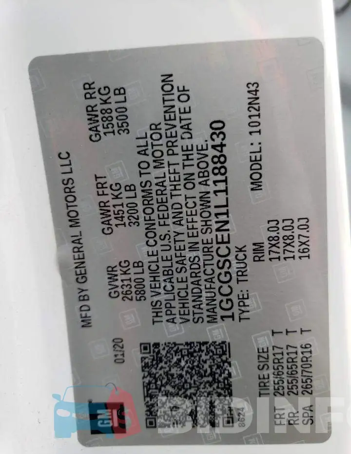 1GCGSCEN1L1188430 Photo# 12