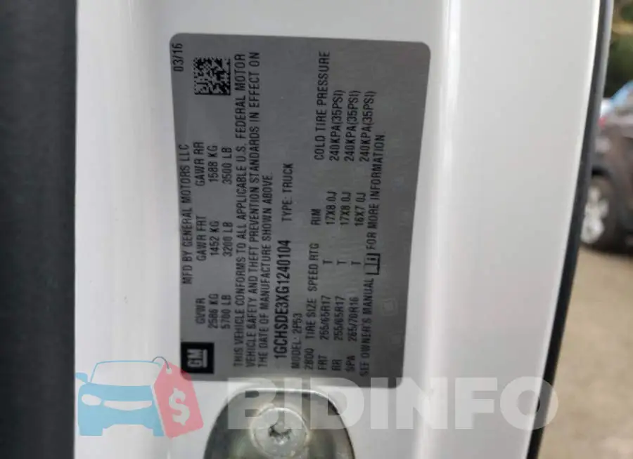 1GCHSDE3XG1240104 Photo# 12