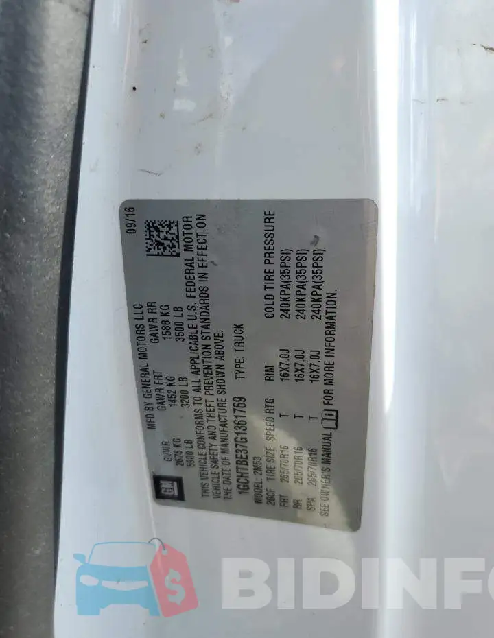 1GCHTBE37G1361769 Photo# 12