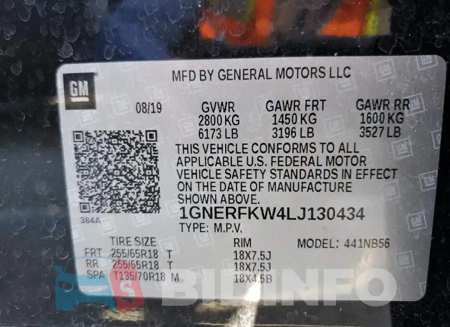 1GNERFKW4LJ130434 Photo# 14