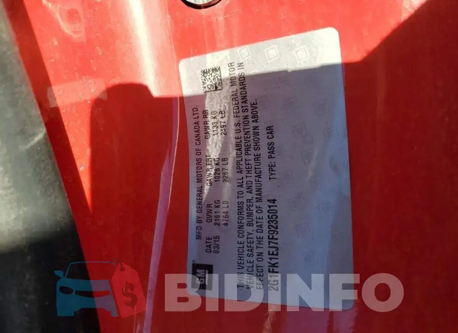 2G1FK1EJ7F9235014 Photo# 12