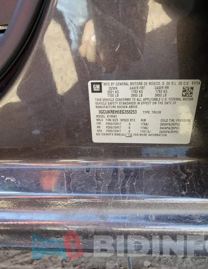 3GCUKREH6EG358253 Photo# 12