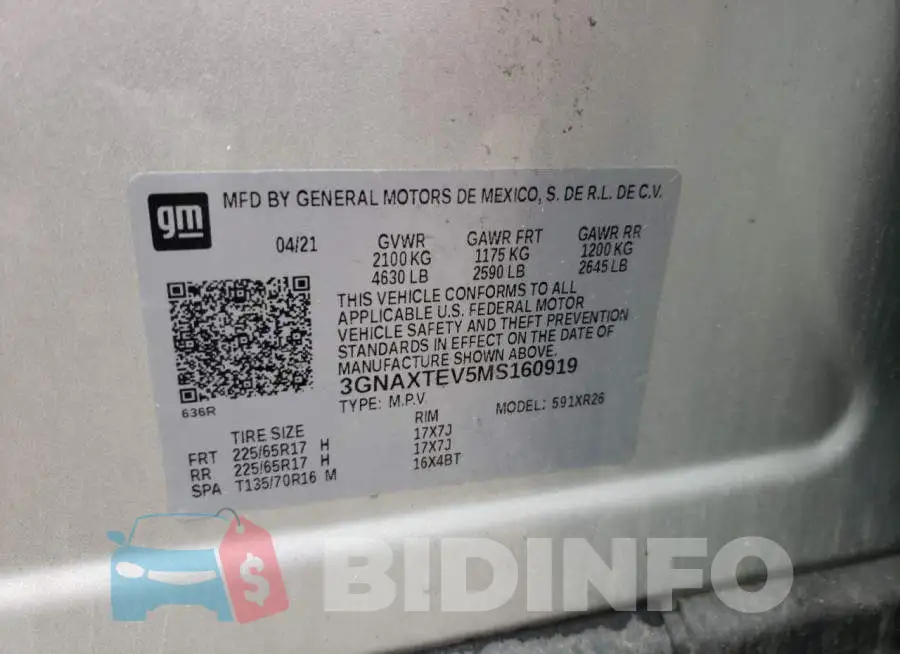 3GNAXTEV5MS160919 Photo# 13