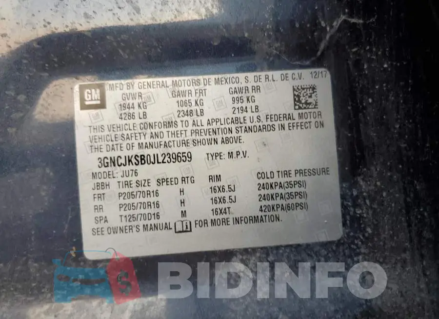 3GNCJKSB0JL239659 Photo# 13