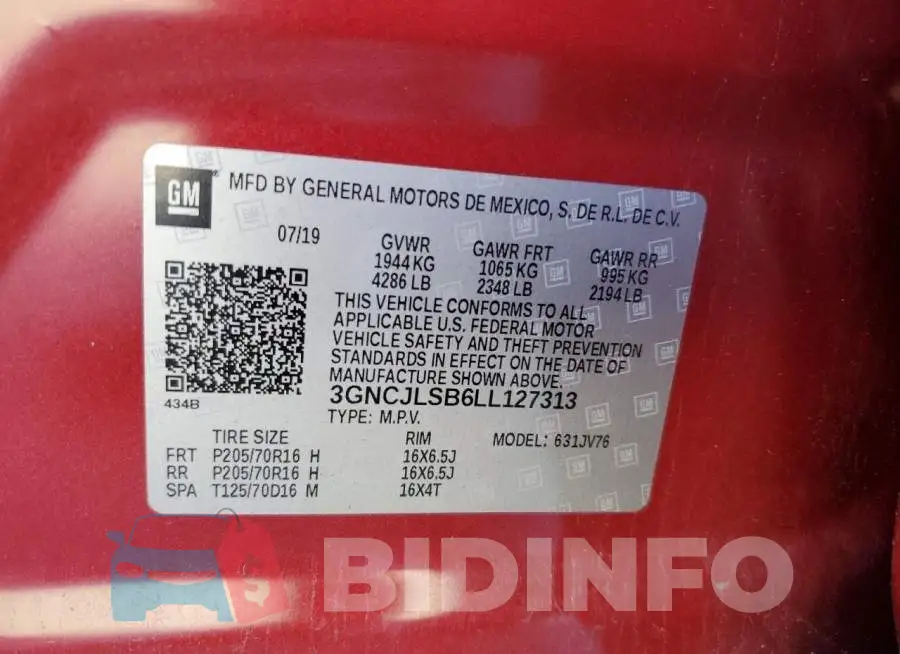 3GNCJLSB6LL127313 Photo# 12