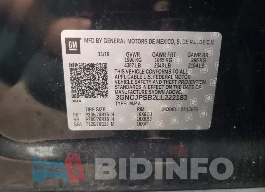 3GNCJPSB2LL222183 Photo# 13