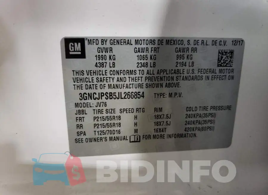 3GNCJPSB5JL266854 Photo# 13