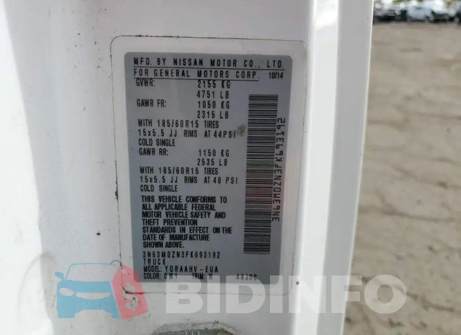 3N63M0ZN3FK693192 Photo# 13
