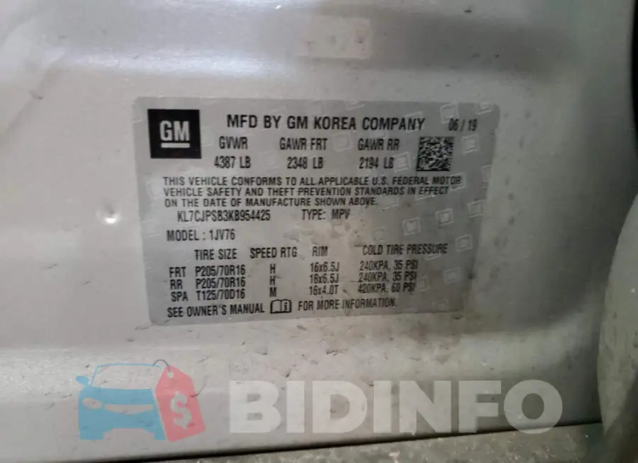 KL7CJPSB3KB954425 Photo# 12