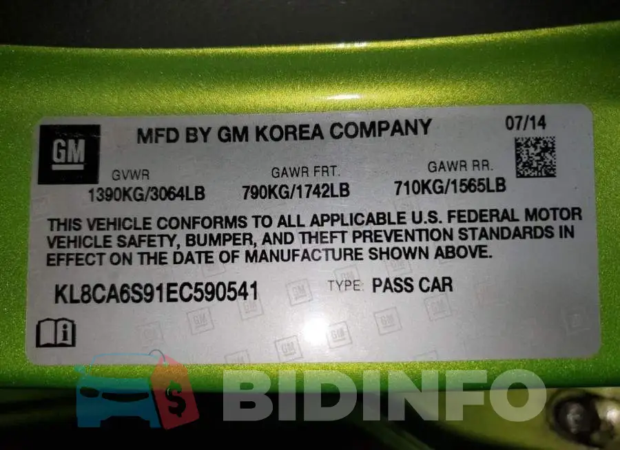 KL8CA6S91EC590541 Photo# 13