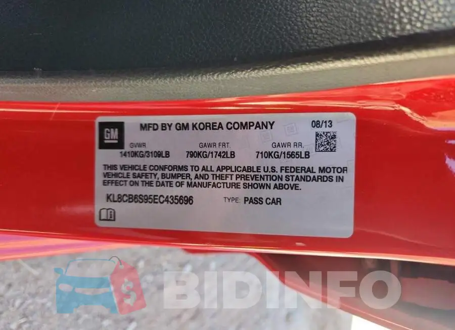KL8CB6S95EC435696 Photo# 10