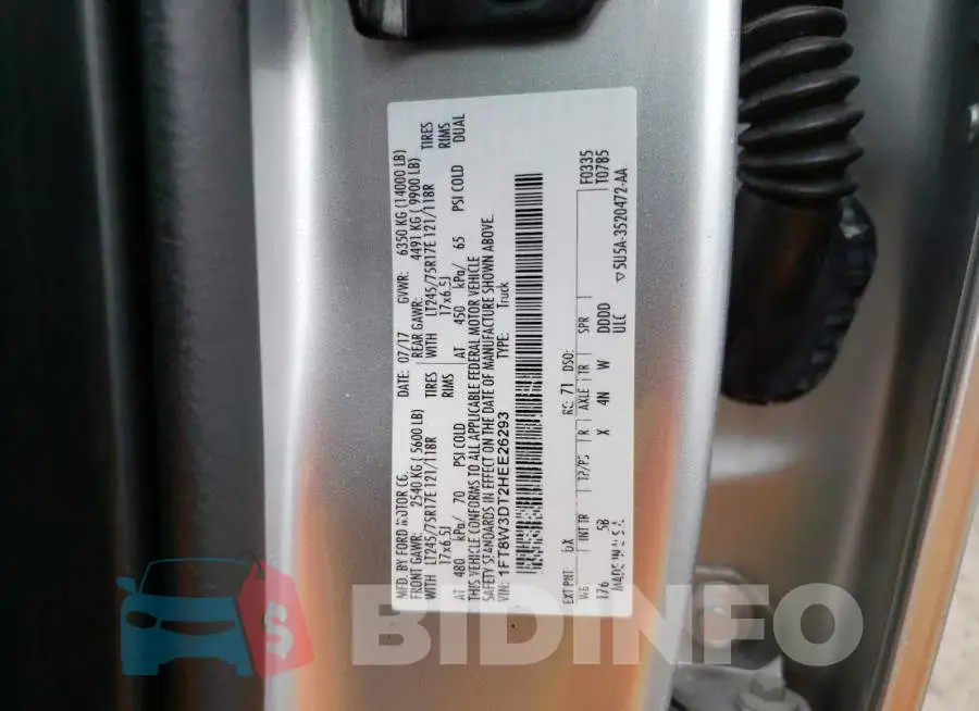 1FT8W3DT2HEE26293 Photo# 12