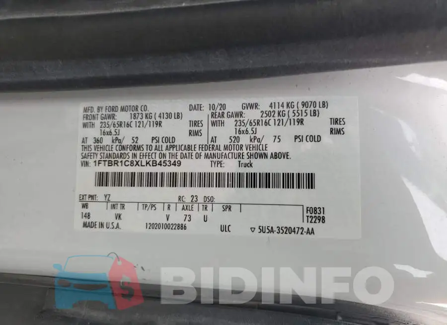 1FTBR1C8XLKB45349 Photo# 13