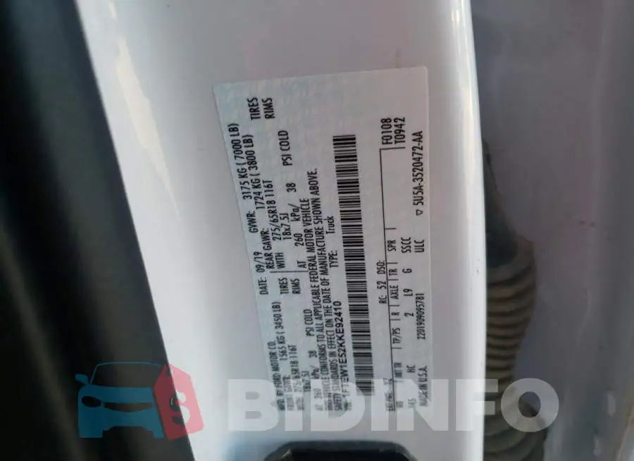 1FTEW1E52KKE92410 Photo# 12