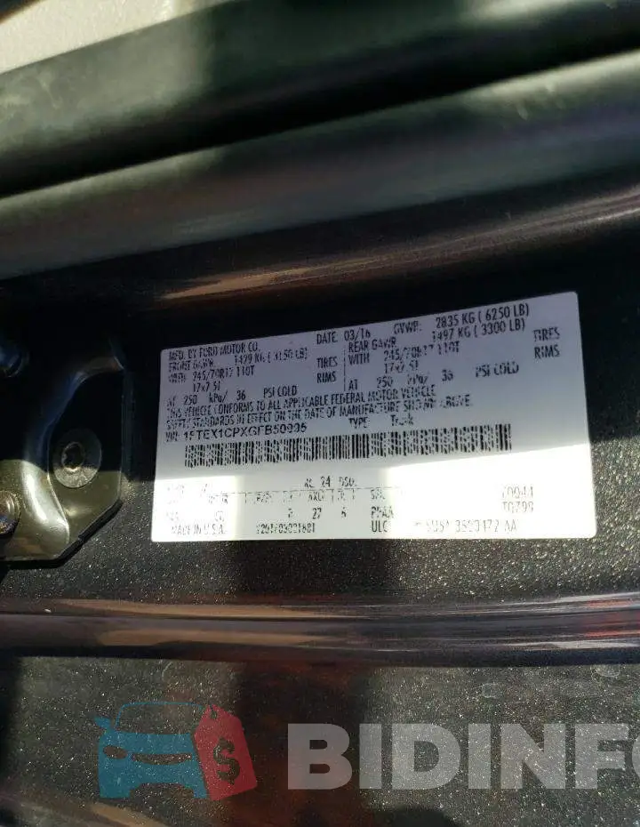 1FTEX1CPXGFB50995 Photo# 12