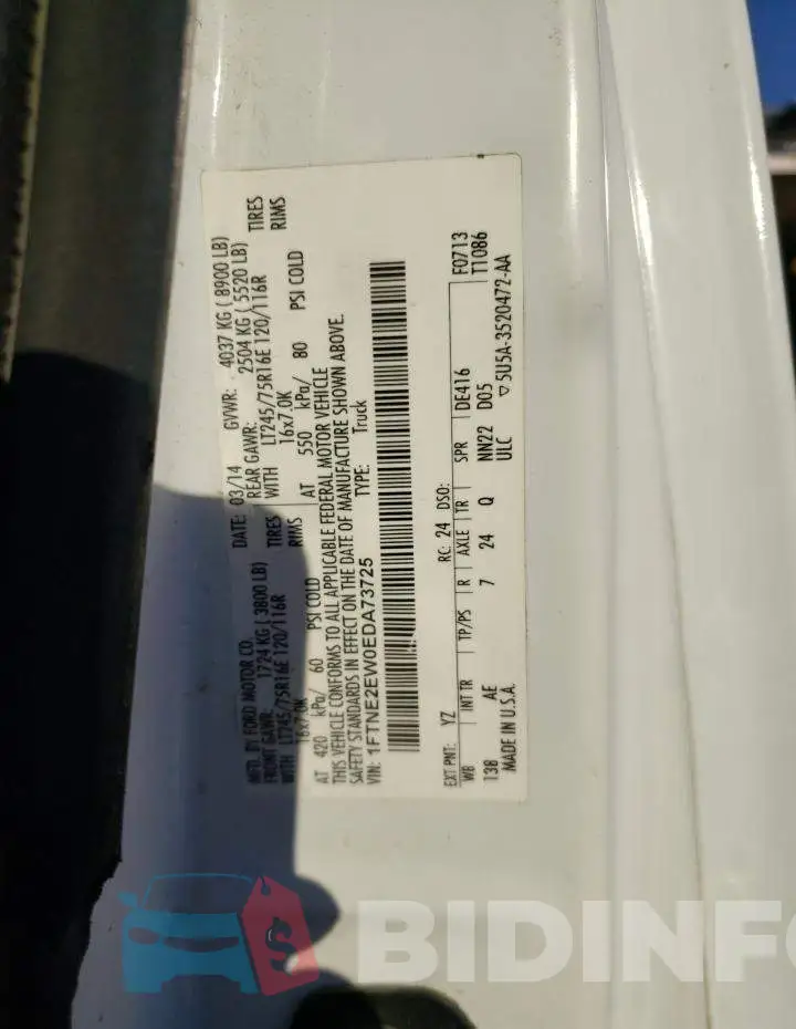 1FTNE2EW0EDA73725 Photo# 12