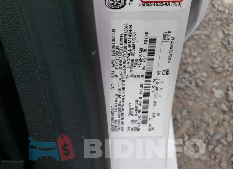 3FADP4EE4FM149404 Photo# 13