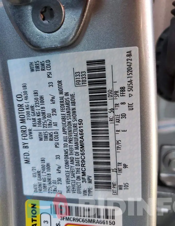 3FMCR9C65MRA66150 Photo# 14