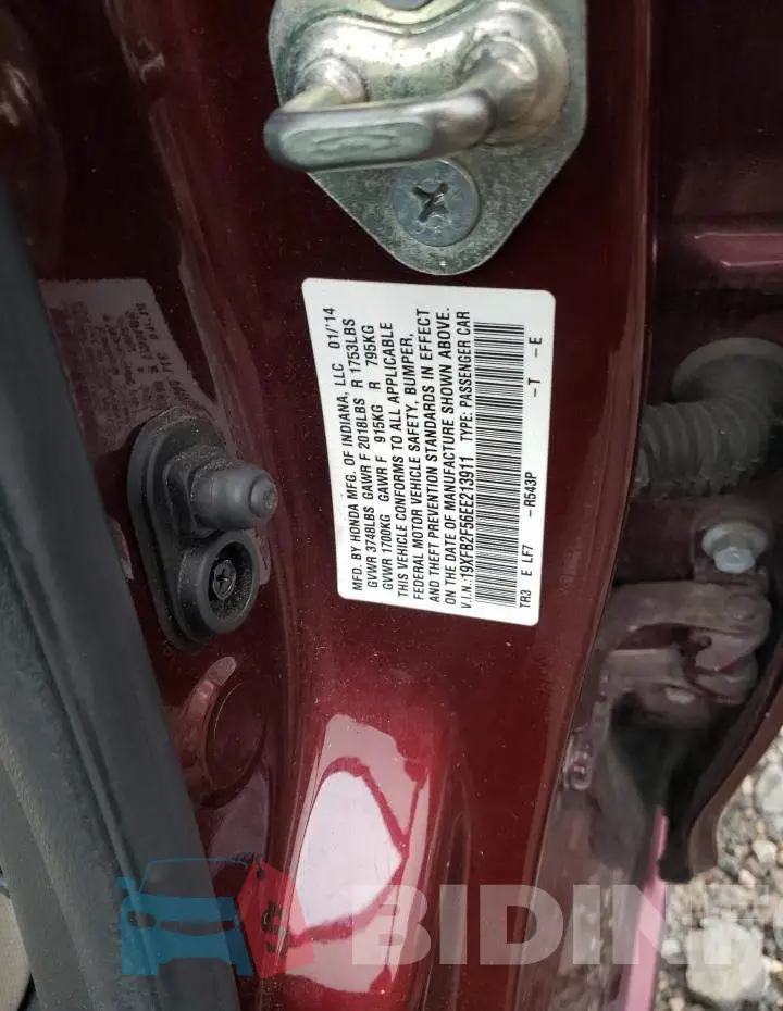 19XFB2F56EE213911 Photo# 12