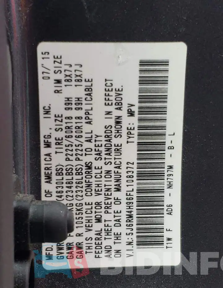5J6RM4H96FL108372 Photo# 12