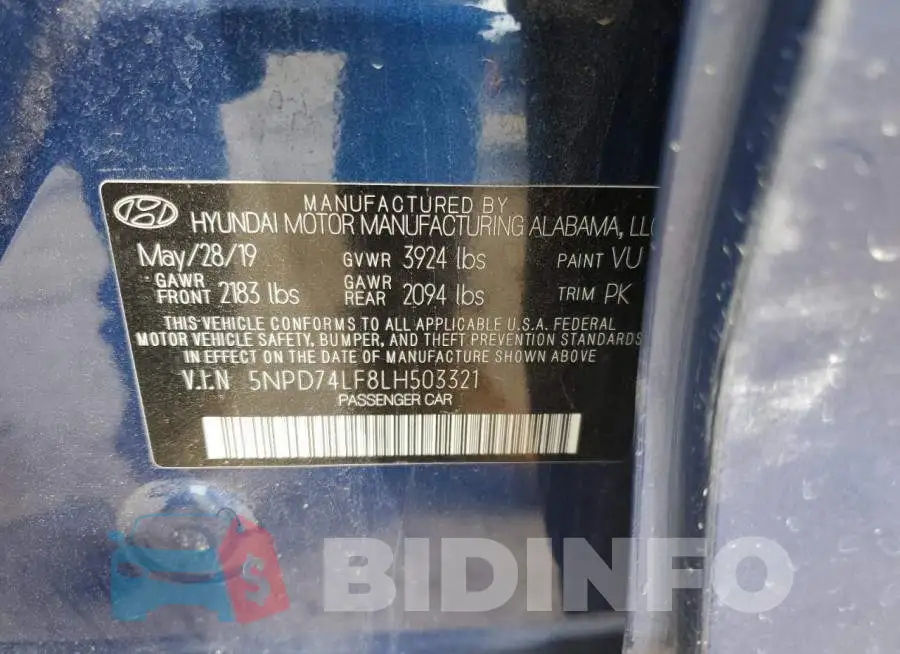 5NPD74LF8LH503321 Photo# 12