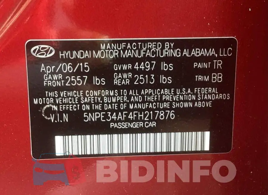 5NPE34AF4FH217876 Photo# 10