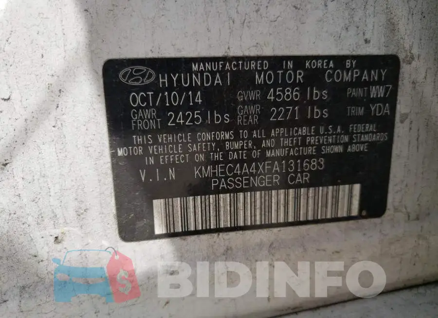 KMHEC4A4XFA131683 Photo# 12